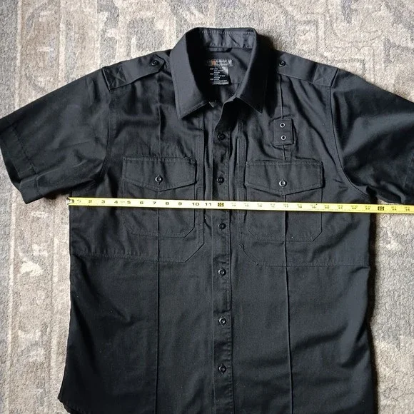5.11 Tactical L Short Sleeve Shirt Military Utility Button Up Conceal Pockets - Picture 11 of 14